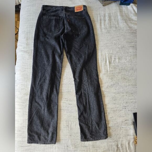 Levi's Black Low Pro Straight Denim Jeans - Picture 7 of 9
